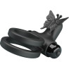 Pretty Love - Double Anneau Vibrant Avec Stimulateur Noir